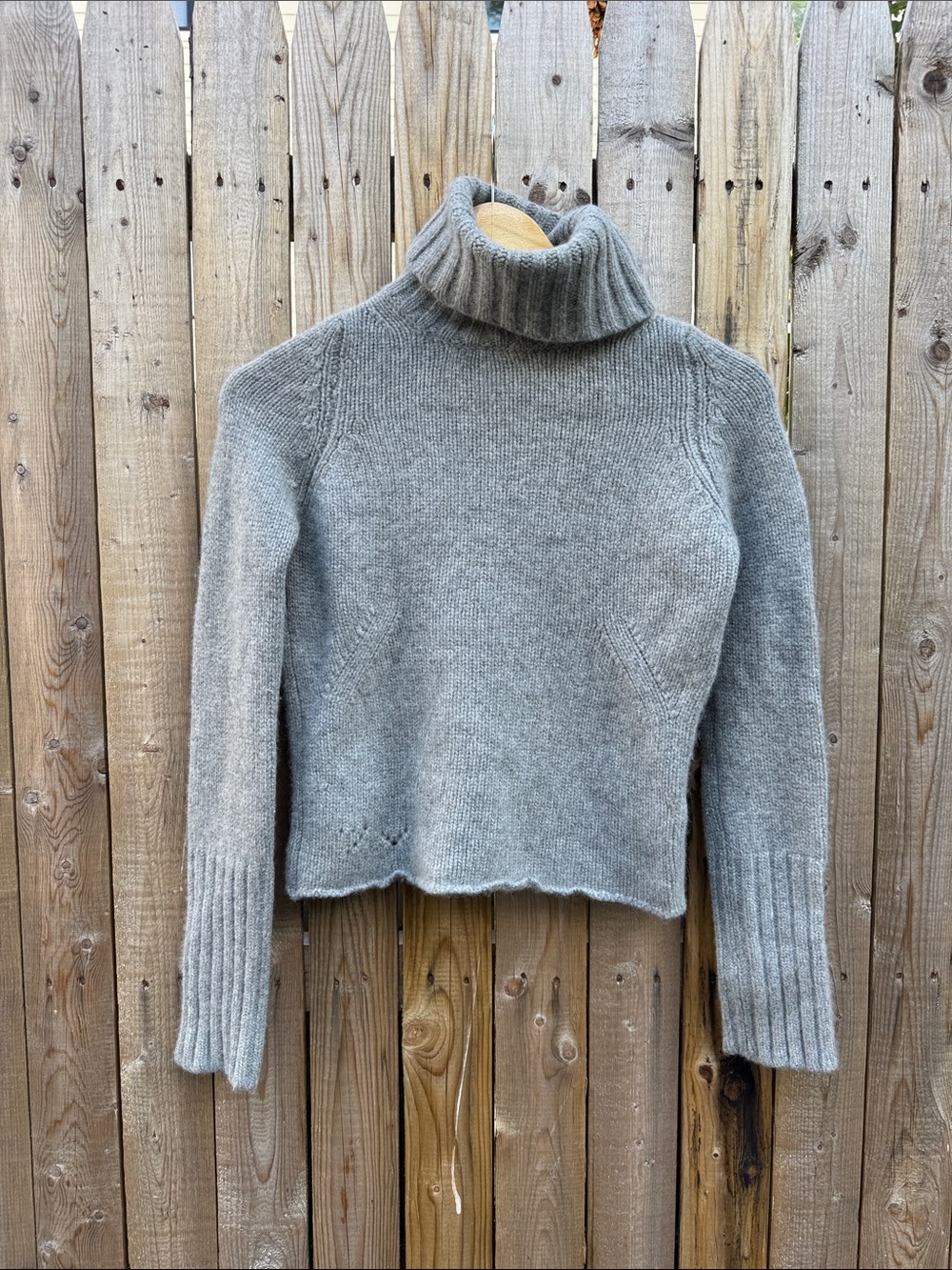 Zadig & Voltaire cashmere Gray Ribbed Turtleneck Sweater